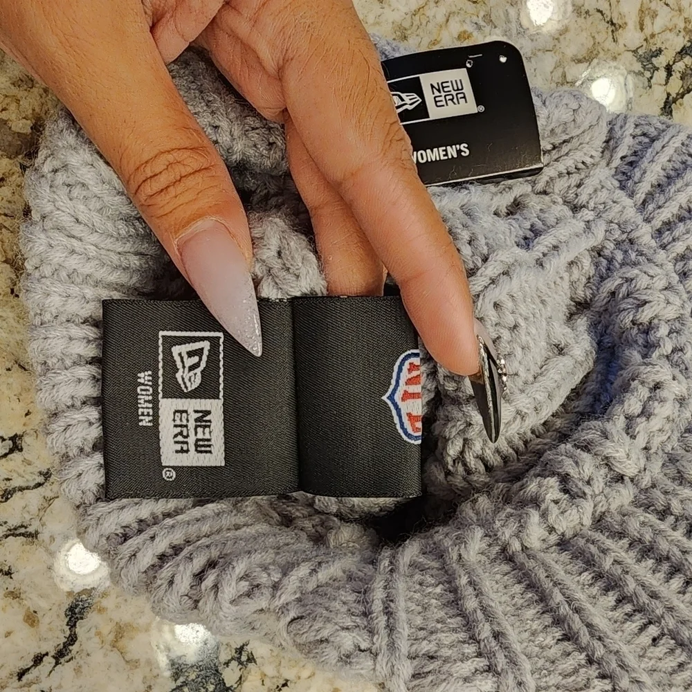 New york ny giants nfl New Era Button Blast Knit Beanie Gray hat New